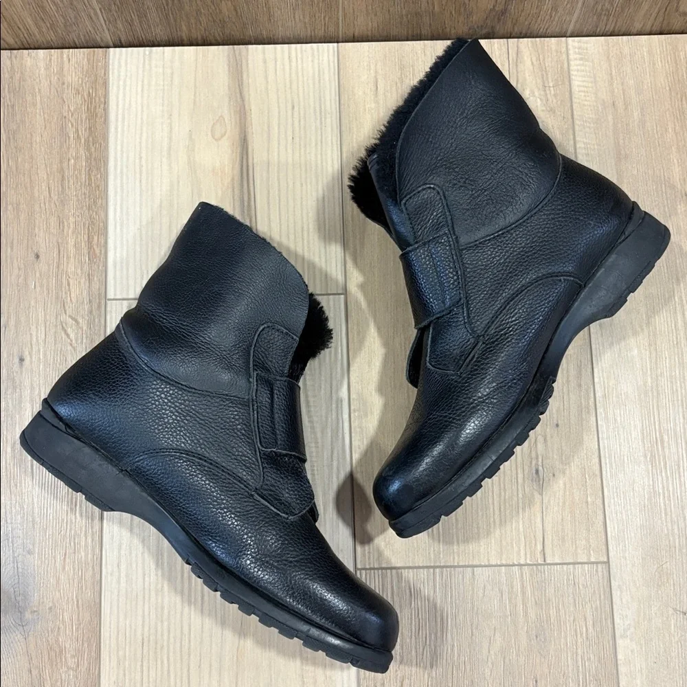 TOE WARMERS CANADA Michigan 2 Black Pebbled Leather Lined winter boot 11 Wide